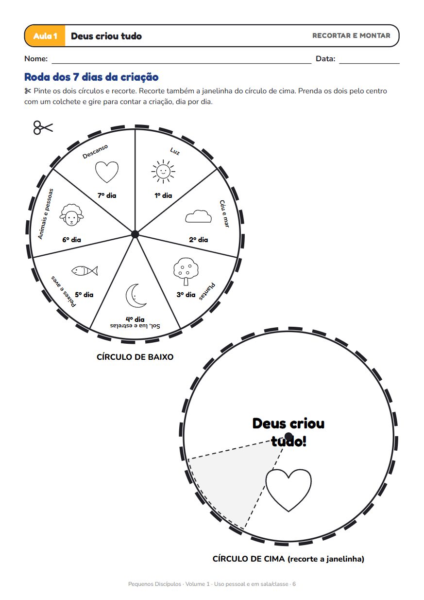 Atividade de recortar e montar